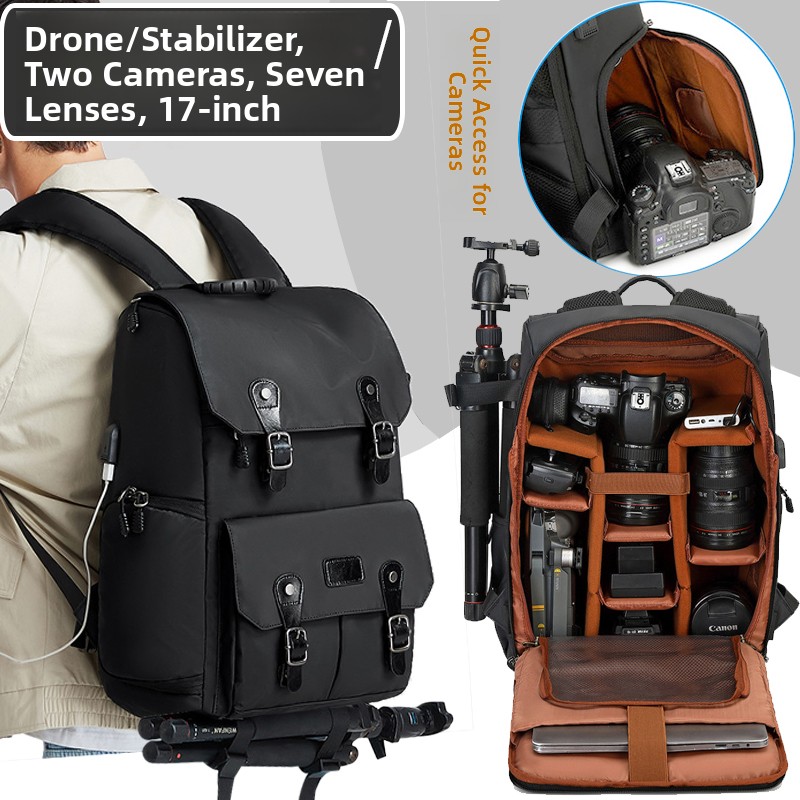 Drone Camera - Professionelle DSLR-Kameratasche Rucksack Große Kapazität Fotografie-Computer-Integrations-Tasche