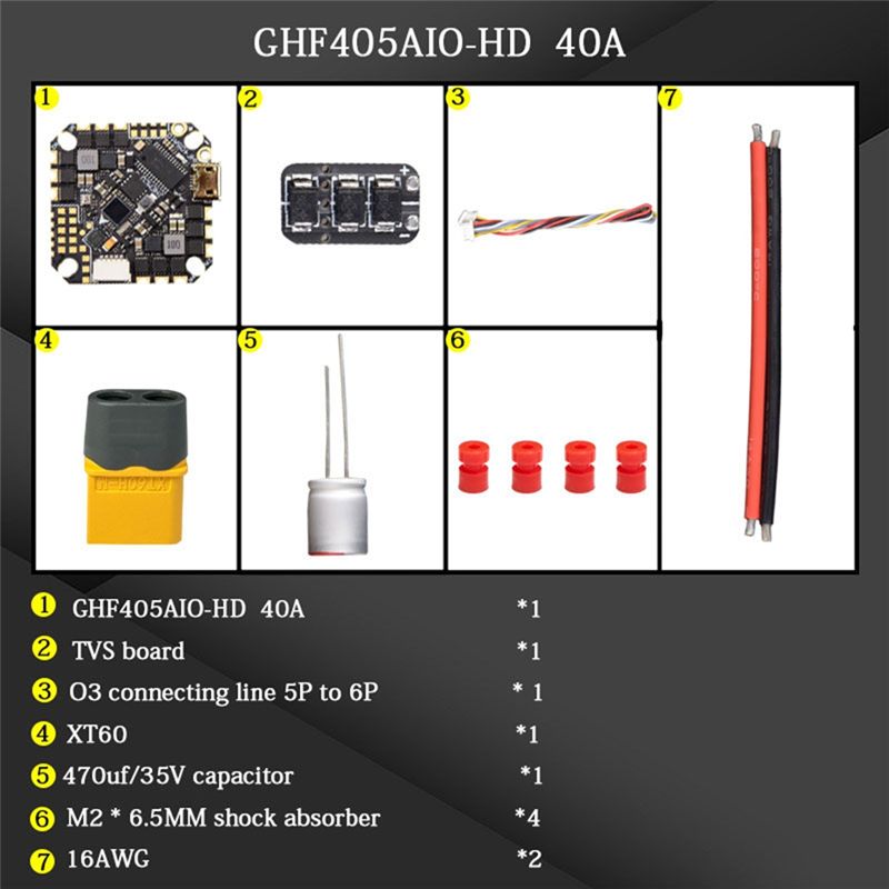 ABTI-GHF405AIO-HD 40A AIO Flug – Drone Flight Controller Bewertung und Preis