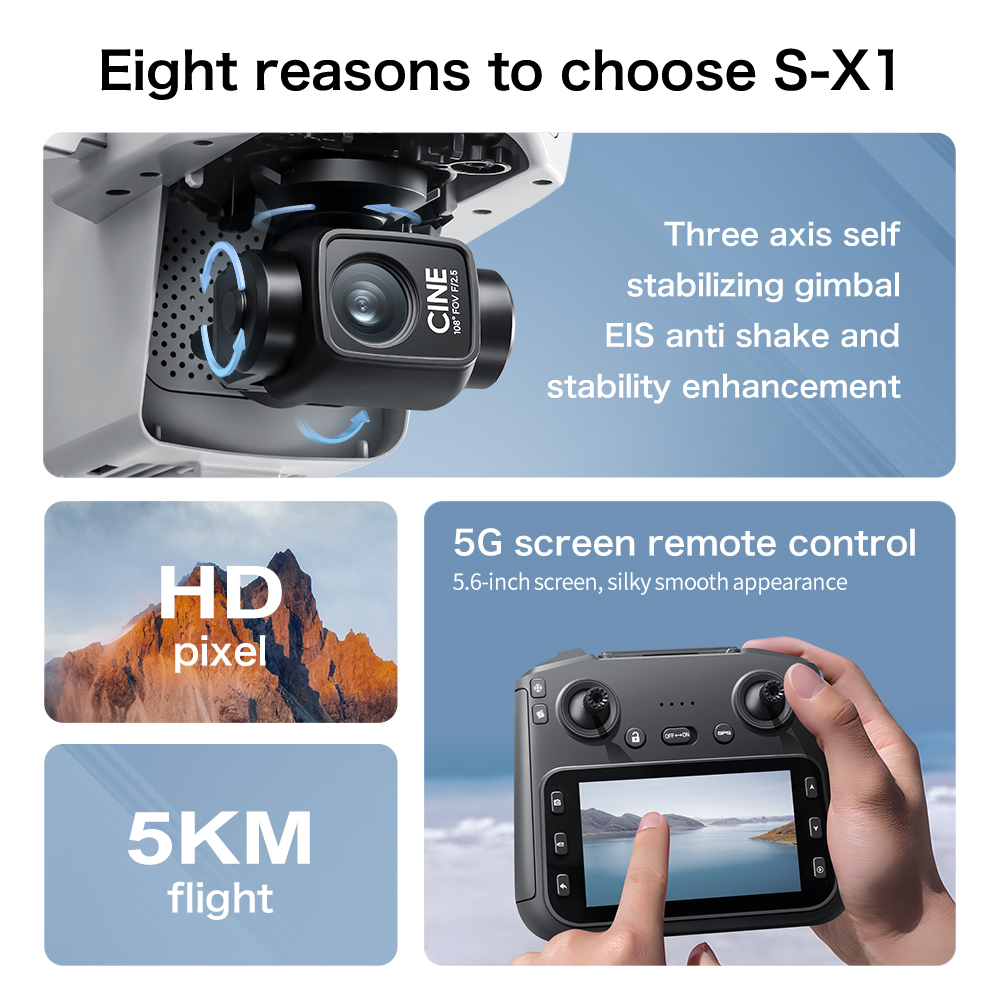 S-X1 MAX GPS-Drohne mit 3-Achs – Drone Gps Mount Bewertung und Preis