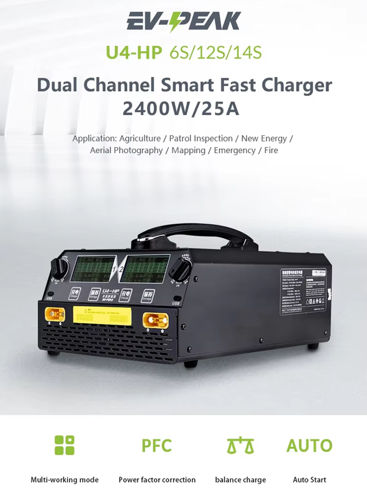 EV-PEAK U4-HP 2400W 25A Dual-C – Drone Battery Bewertung und Preis